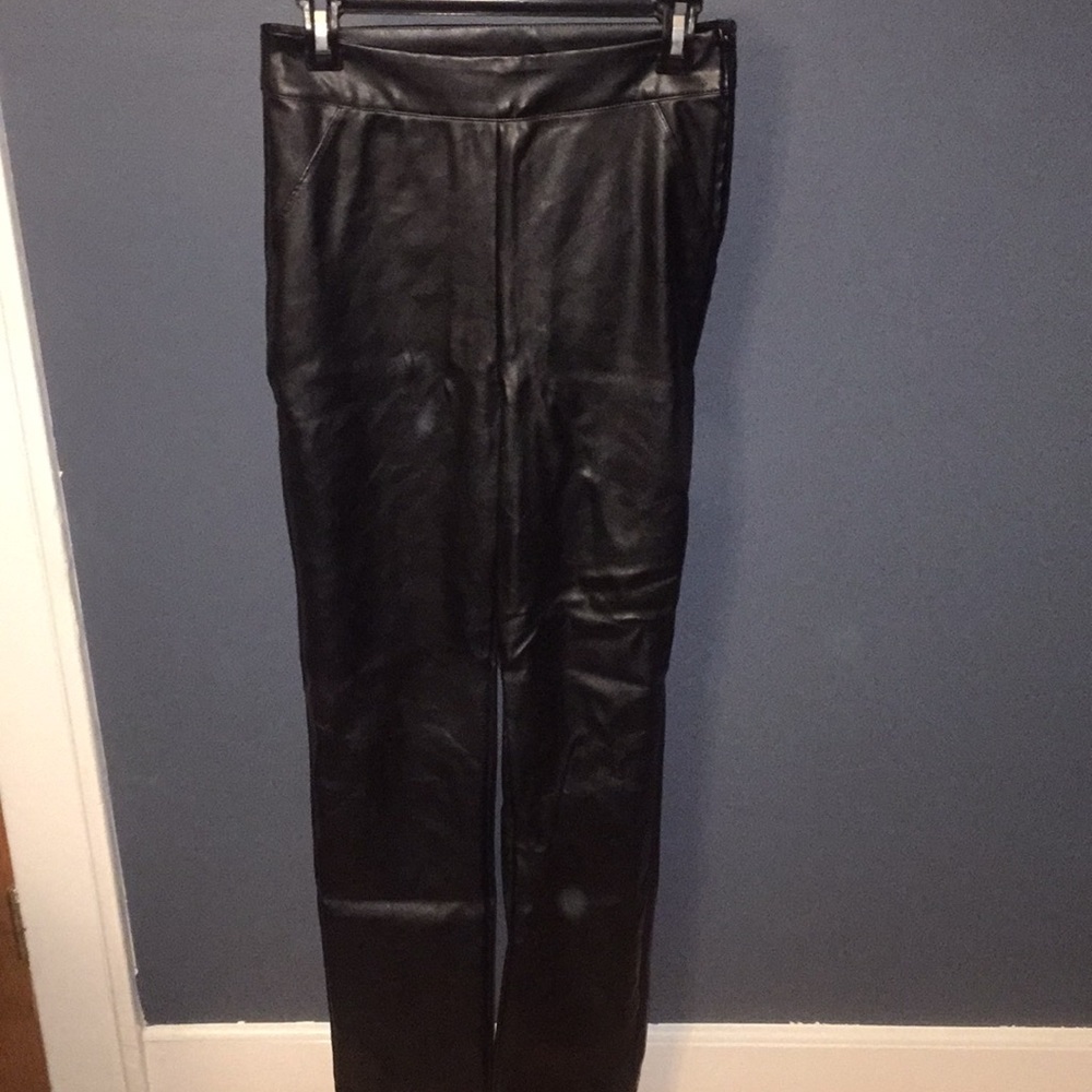 Charlotte Russe Black Pleather Pants